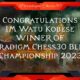 IM Watu Kubese, Winner of the Paradigm Chess30 Blitz Championships 2023